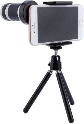 LIFEMUSIC High Quality 8X Zoom Telescope Clip Lens for Cell Phone Optical Lens Magnifier with Tripod and Adjustable Stand Holder // 8x Zoom Telescope Camera Phone // Extend the potential of cellphone camera with our 8X Optical Zoom Telescope Camera Lens with Universal Holder & Tripod for Smartphone! Featuring adjustable focal length and 8X optical zooming, it mounts directly to the cellphone for magnification. Mobile Phone Telescope Camera Lens with Tripod, Phone Clamp Mobile Phone Lens// et vision clear representation of your eyes Has 8 times zoom, which can adjust the focal length Mobile Phone Lens