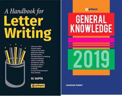 Combo Set Of A Handbook For Letter Writing By Arihant + General Knowledge 2019