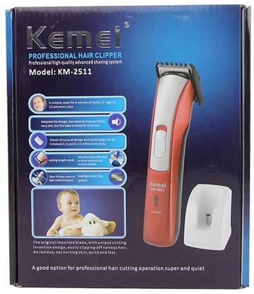 Kemei KM-2511 Trimmer with charging stand Trimmer 30 min  Runtime 2 Length Settings