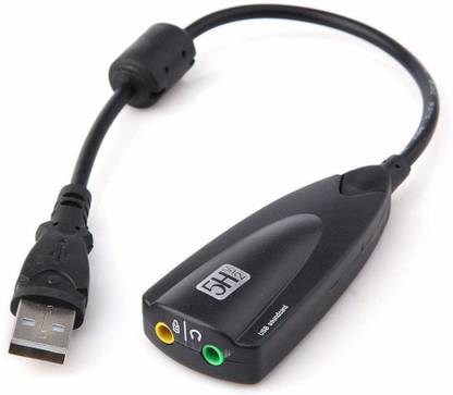 higadget USB Sound Adapter with 2 Stereo Output Jack & Microphone-Input Jack, External Sound Card USB 5.1 Sound Card