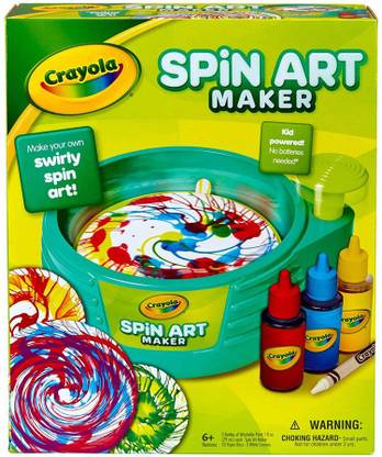 CRAYOLA Spin Art Maker Art Activity Toy Kid-Powered No Batteries Great Gift Includes Everything You Need to Make Colorful Spin Art