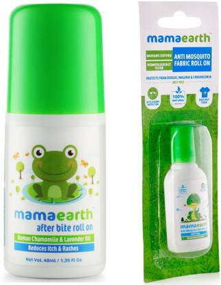 Mamaearth After Bite Roll On for Rashes & Mosquito Bites for Babies änd Anti Mosquito Fabric Roll On, 8ml