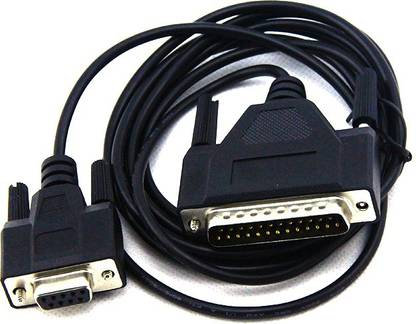 ANDTRONICS Ethernet Cable 1.5 m DB25 (25 pin) Male to DB9 (Serial / RS232) Female Cable 1.5M-150CM-4.5FT - Black