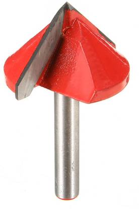 Tools Centre 1/4" Shank V Groove Bit CNC 90 Degree Router Carving Tool Woodworking Cutter , 6x32 mm Rotary Bit Set
