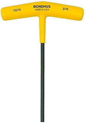 BONDHUS 15210 3/16" Hex T-Handle 6" Length Allen Key Set