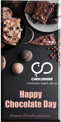 Chocodusk Happy Chocolate Day Chocolate Bar, 85 gram Bars