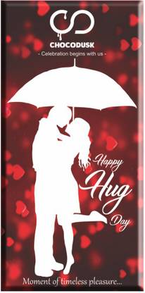Chocodusk Happy Hug Day Chocolate Bar, 85 gram Bars