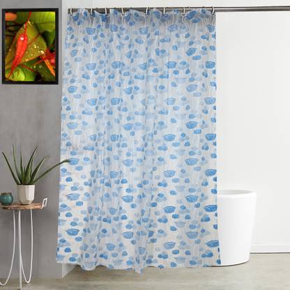 KUBER INDUSTRIES 213 cm (7 ft) PVC (Polyvinyl Chloride) Shower Curtain Single Curtain