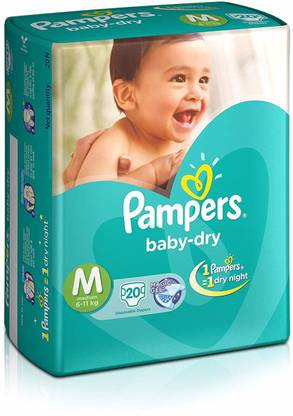 Pampers Medium Size Diapers Jumbo Pack - M