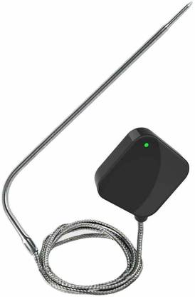 Nutrichef Smart Bluetooth BBQ Grill Thermometer - V2 Upgraded Stainless Probe - Wireless Remote Alert iOS Android Phone WiFi App - Safe to Leave in Oven, Outdoor Barbecue Instant Read Thermocouple Kitchen Thermometer