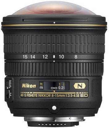 NIKON AF-S Fisheye Nikkor 8-15mm f/3.5-4.5E ED Fisheye Zoom  Lens