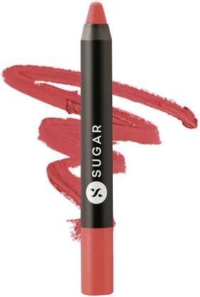 SUGAR Cosmetics Matte As Hell Crayon Lipstick 04 Holly Golightly (Nude) With Free Sharpner