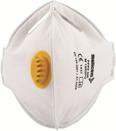 Mallcom Mallcom Face Mask with Valve M1202 PV Pack of 10 Pc M1202 PV