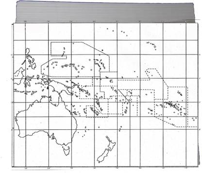 CRAFTWAFT OUTLINE MAP OF OCEANIA BLANK A4 67 gsm Project Paper