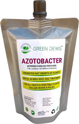 Green Dews AZOTOBACTER NITROGEN FIXING MICROBES EFFECTIVE NATURAL BIO-FERTILIZER Fertilizer