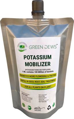 Green Dews KMB-Potash/Potassium Mobilizing Bio-fertilizer for all plants Best Suited for Rose, Adenium,Red Flowering Plants & Trees Fertilizer