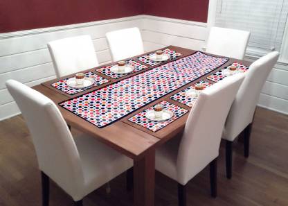 Achintya White PVC (Polyvinyl Chloride) Table Linen Set