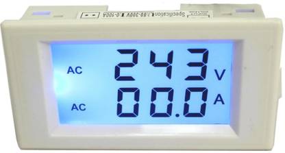 Robodo AC 80 300V 100A Digital LCD Ampere Voltage Meter A mmeter Voltmeter White Voltmeter