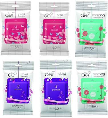 Godrej air pocket (violet&mornig&petal) pack of 6 Blocks airpocket