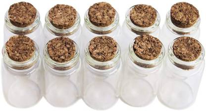 DIY Crafts 5ml Small Mini Tall Clear Glass Bottles/Jars (combo of 10 Pcs) 5 ml Bottle