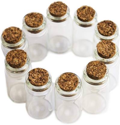 DIY Crafts 5 ML छोटी मिनी टाल क्लियर ग्लास बॉटल्स (10 Pcs का कॉम्बो) 5 ml बॉटल