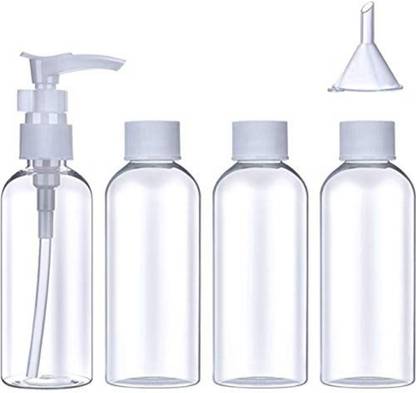 DIY Crafts Travel Bottles Set with Storage (80 ml) with 1 Funnel & 1 Mist Spray(Pack of 5) 80 ml Bottle