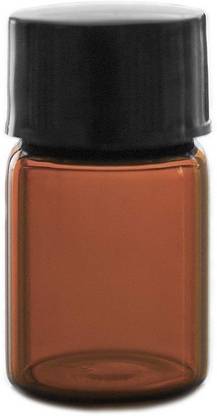 DIY Crafts 5ml Mini Amber Glass Bottles with Orifice Reducer and Cap(Pack of 12 pc) 5 ml Bottle