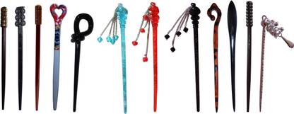 GITTU Combo of Multi Color Juda Sticks Bun Stick