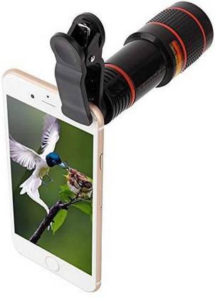 Mindmaker Universal 12X Zoom Telescope Camera + Adjustable Holder Mobile Phone Lens  (Wide and Macro) Mobile Phone Lens