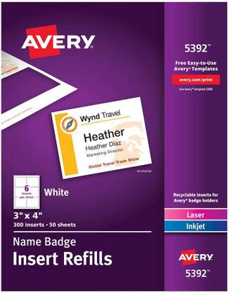 avery Permanant Paper Label