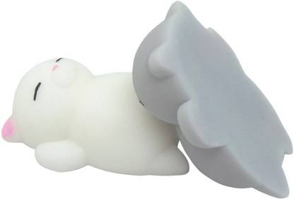 ANABGI Stress Relief Animal for Kids (Pack of 2 Pieces) (White) No Free Spinner Bath Toy