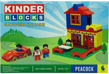 Peacock Kinder Blocks Garden House