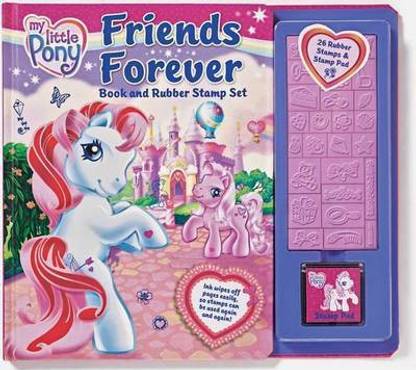 My Little Pony Friends Forever Book and Rubber Stamp Set