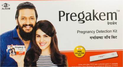 pregakem PREGNANCY DETECTION KIT..WITH URINE COLLECTION TRAY.. (3 TEST KIT PACK) Pregnancy Test Kit