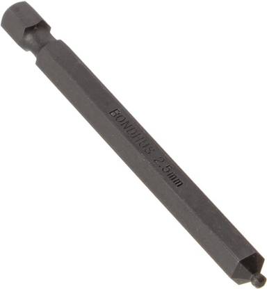 BONDHUS 10854 2.5mm Ball End Power Bit Screwdriver Bit Set