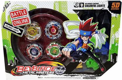 jojoss Beyblade Metal Masters 5D Set with Coloured Lights Inside for 3+ Kids