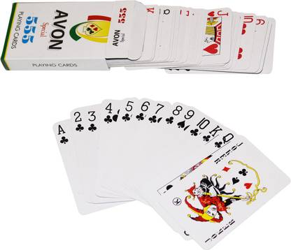 AKSHAT PLASTIC COATED PLAYING CARDS DECK SET OF 12 (each packet in 52 cards)