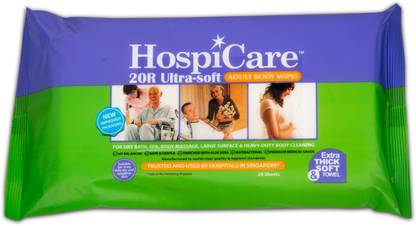 HOSPICARE ADULT BODY WET WIPES 20R ULTRA-SOFT