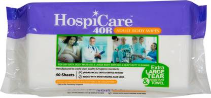 HOSPICARE ADULT BODY WIPES 40R-EXTRA LARGE TEAR RESISTANT TOWEL