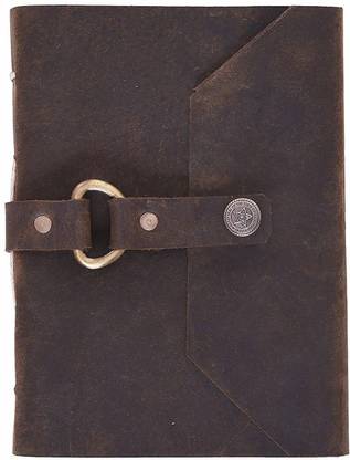 DI-KRAFT Handmade Classic Design Leather A6 Diary Unruled 200 Pages