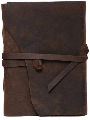 DI-KRAFT Handmade Classic Design Leather A6 Diary Unruled 200 Pages