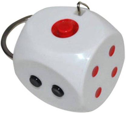 gaju electric chock Electric Shock Dice Jokes Dice Funny Metal Plastic Keyring Light Up Tricks Dice Electric Shock Keychain Gag Toy