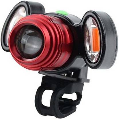 Amazing 4 Mode LED Bicycle front Headlight Focus 2 warning lights, USB Rechargeable LED Front Light