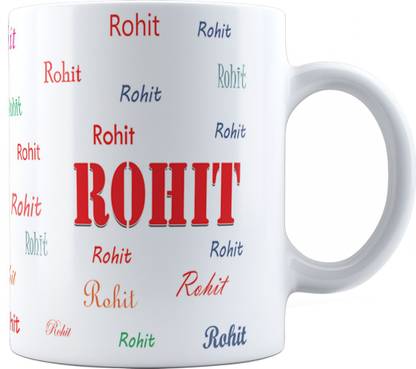 simran Rohit Name Theme Printed Ceramic Coffee Ceramic Coffee Mug