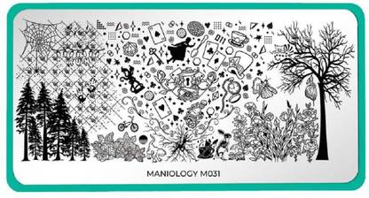 बंडल मॉन्स्टर Stranger than Wonderland: Upside Down Nail Art XL Rectangular Stamping Image Plate M031