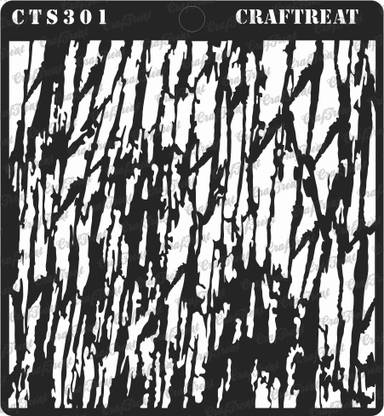 CrafTreat CTS301 Tree Bark 6"x6" Stencil
