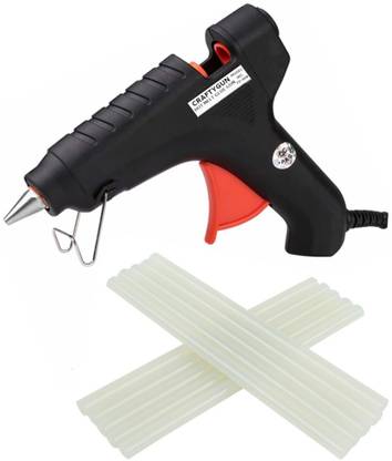 CRAFTYGUN GLUE GUN BLACK 40 WATT RED TRIGGER (11MM 10 GLUE STICKS) Standard Temperature Corded Glue Gun