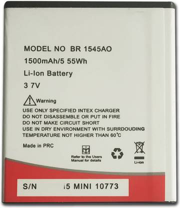 G'TEC Mobile Battery For  Intex AQUA i5 mini