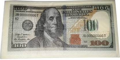 Ryme 100 Dollar Tissue Paper (Set Of 15) Multicolor Paper Napkins