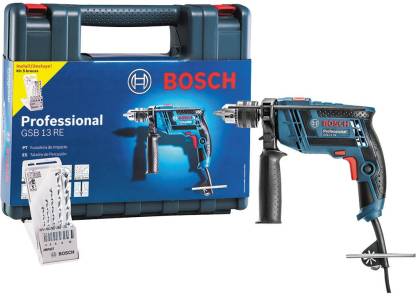 BOSCH Bosch Compact Power Multi Function GSB 13 RE + 100 Pcs Accessory Kit For A Professional & A Beginner Both Power & Hand Tool Kit